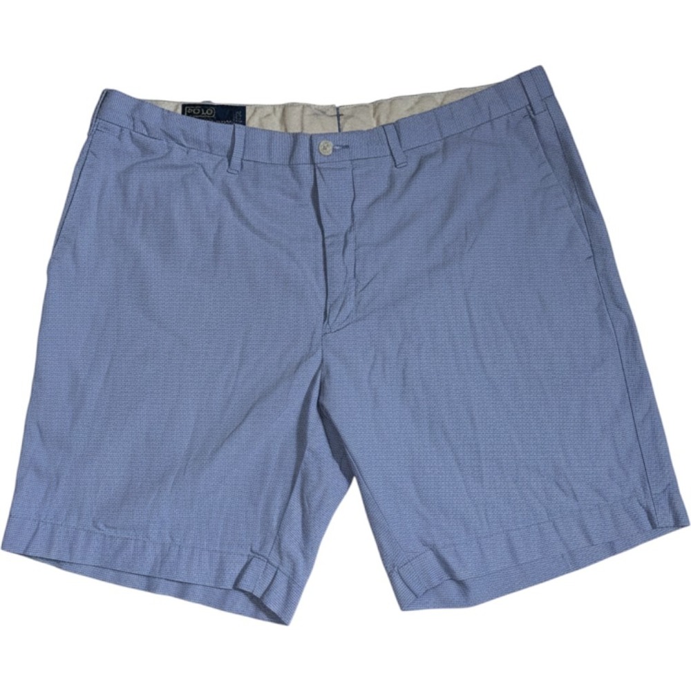 Polo Ralph Lauren Slim GI Fit Gingham Shorts Mens 38 Blue White Cotton Check